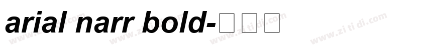 arial narr bold字体转换